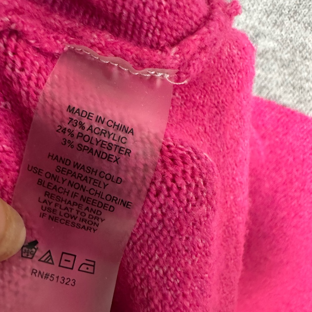 Vince Camuto Pink Gray Knit Sweater Stretch 2X - Picture 7 of 7